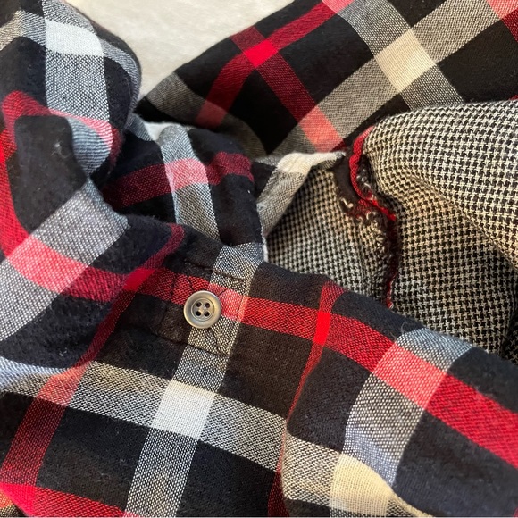 J. Jill bundle of 2 lined plaid shirts with roll tab sleeves - Picture 8 of 8